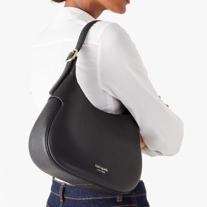 AuthenticKate Spade New York: New Drop - Hobo Pebbled Leather Bag with two stap